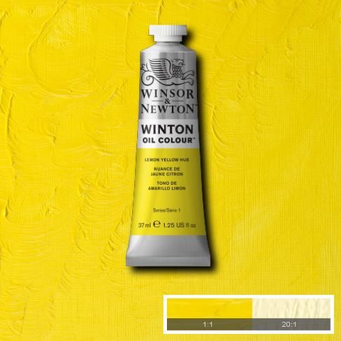 Масляная краска Winton от Winsor & Newton, 37 мл. Цвет: ЛИМОННЫЙ ЖЕЛТЫЙ