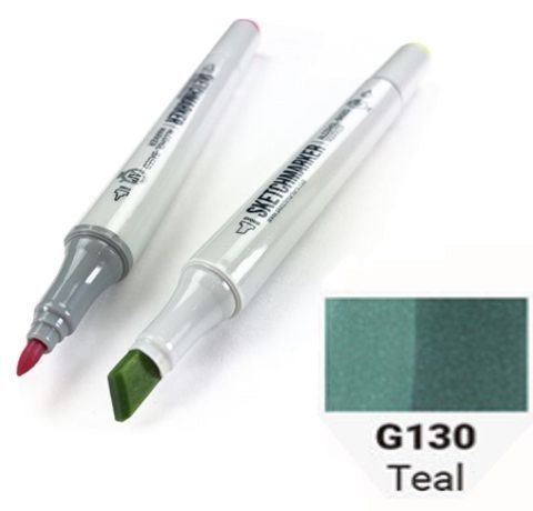 Маркер SKETCHMARKER, колір Зеленувато-Блакитний (Teal) 2 пера: тонке та долото, SM-G130 