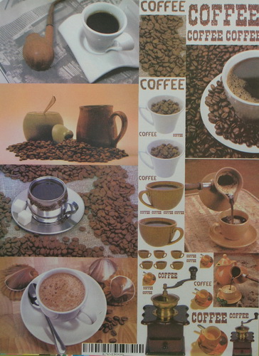 Салфетка бумажная для декупажа «Кофе и конфеты»