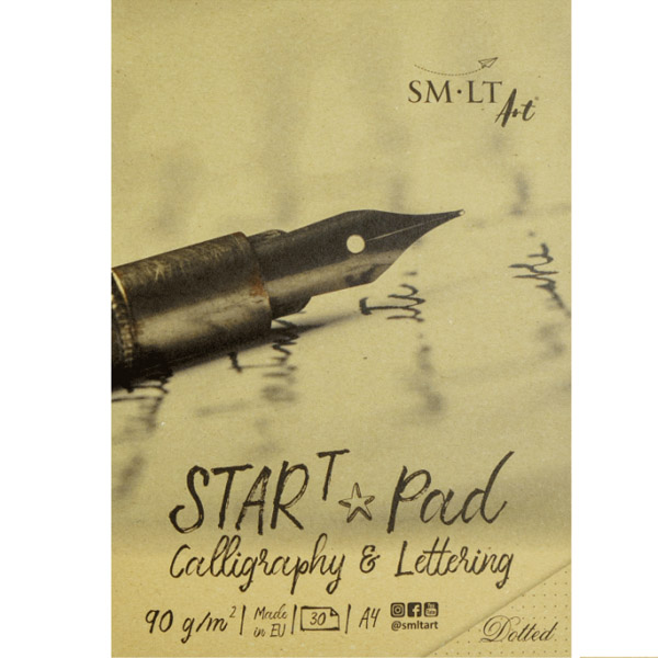 Склейка для каліграфії та леттерингу в цятку STAR T А4, 90 г/м2, 30л, SMILTAINIS 