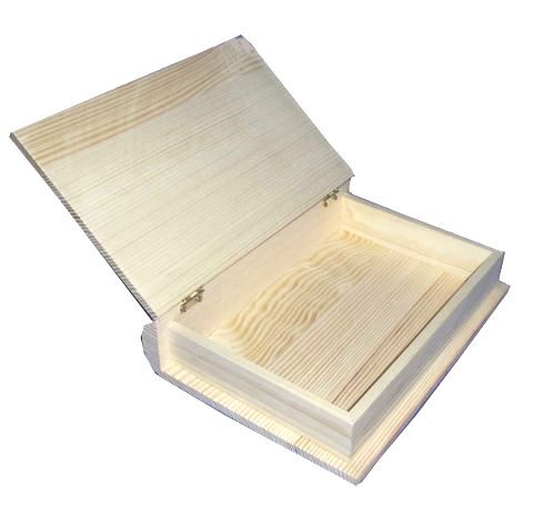 Дерев'яна скринька «Книга» (сосна), 19х25,5 см 