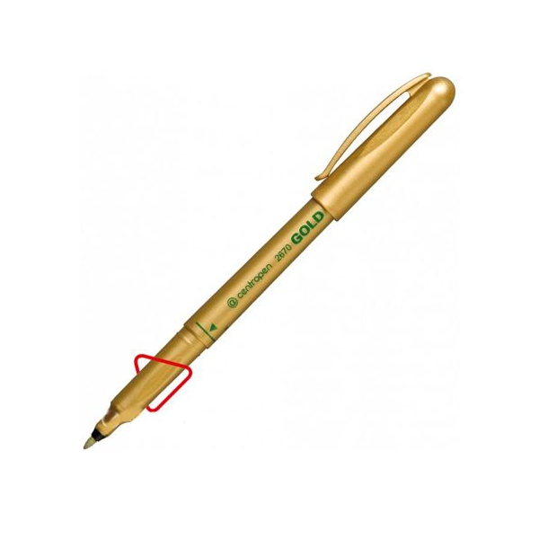 Тонкий маркер Centropen Gold 2670, 1 мм, Золото