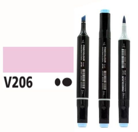 Маркер спиртовий Finecolour Brush 206 бегонія V206 