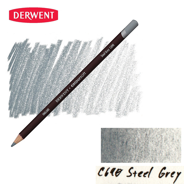 Олівець кольоровий Derwent Coloursoft (C690) Сталь. 