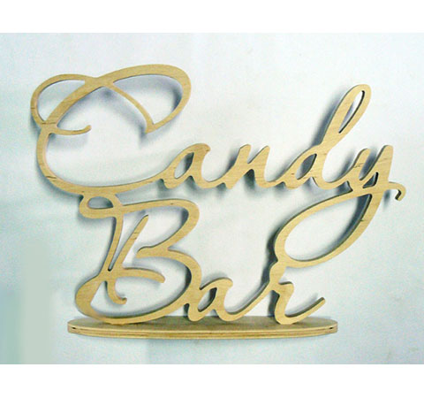 Надпись из дерева «Candy Bar», 40х28 см
