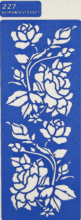 Трафарет самоклеючий «Бордюр із троянд-227», 8,5х23,5 см 