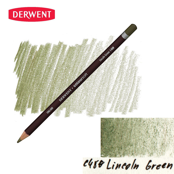 Карандаш цветной Derwent Coloursoft (C480) Оливковый.