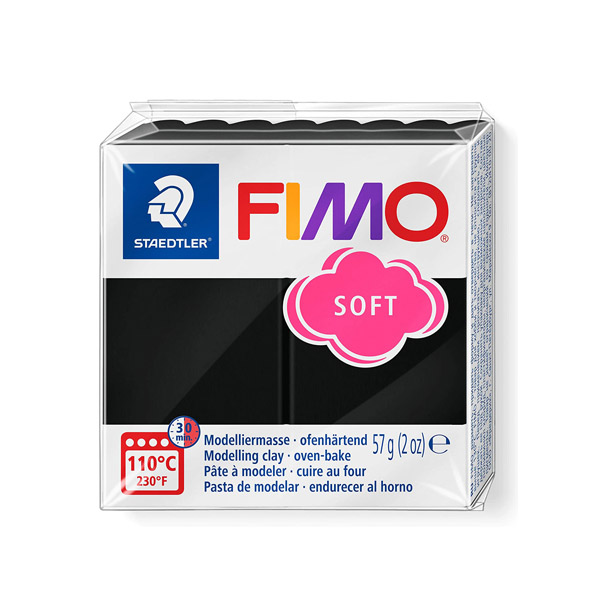 Пластика «FIMO Soft», 56 г. Цвет: Черный №9