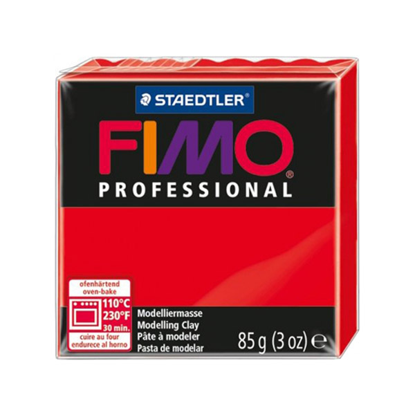 Пластика "FIMO Professional", 85 г. Колір: Червоний 200 