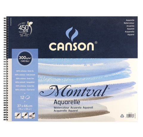 Альбом для акварели Canson Montval 300 g, 12л., 37x46 см