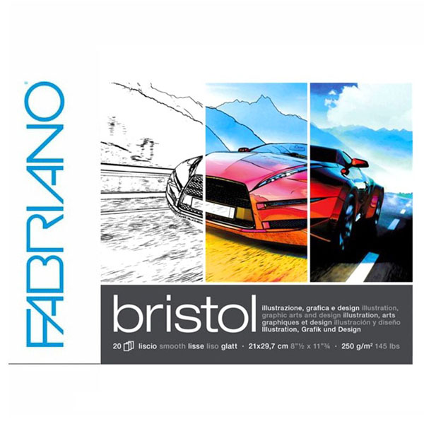 Альбом-склейка для рисования Bristol Fabriano А4 (21х29,7 см) 250 г/м.кв., 20 л.   - фото 1