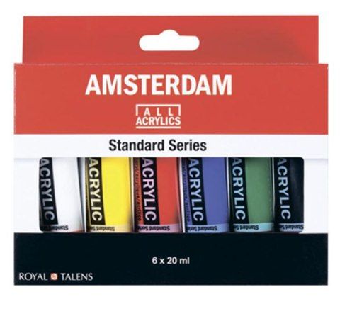 Набор акриловых красок AMSTERDAM STANDART, 6x20 мл. Royal Talens