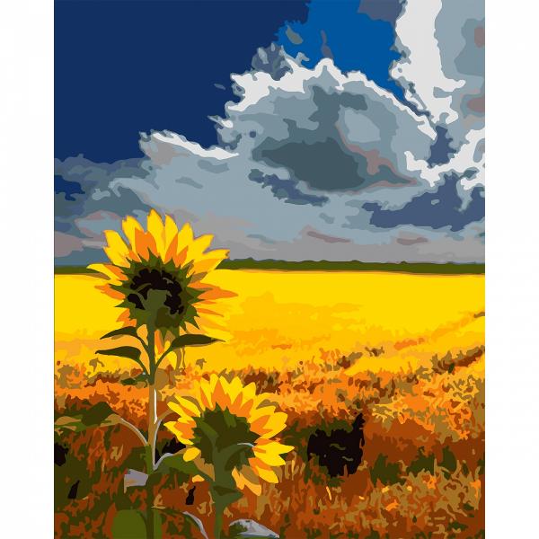 Картина за номерами "Соняшник у полі", 40*50 см, SANTI - фото 1