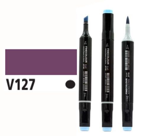 Маркер спиртовий Finecolour Brush 127 баклажан V127 