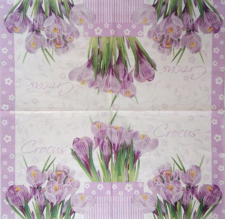 Салфетка Крокусы и узоры