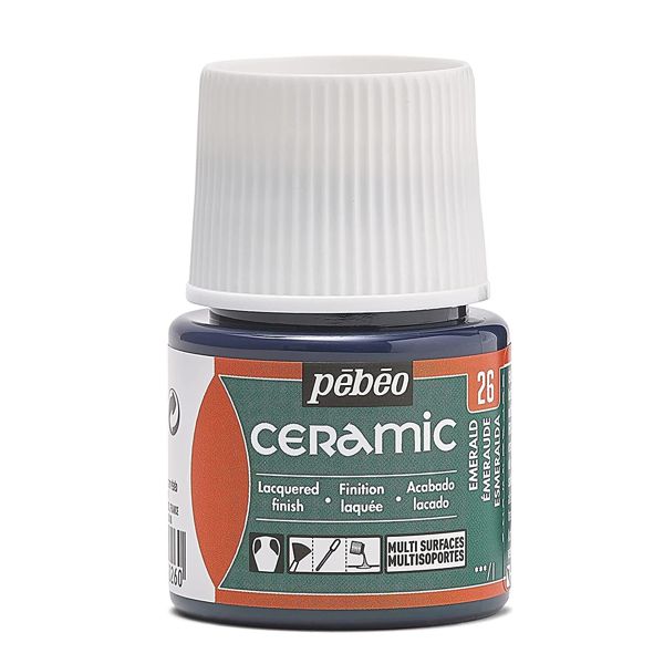 Краски для стекла и керамики Pebeo «CERAMIC» Зеленый морской №26, 45 ml