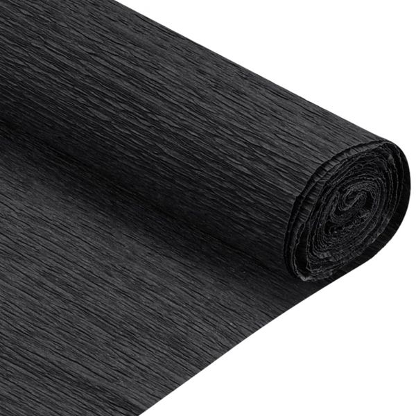 Бумага гофрированная SANTI (50x200 см), плотность 110 г/м2, ЧЁРНАЯ