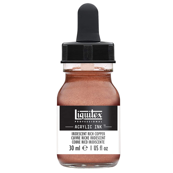 Liquitex пігментне чорнило Artists' Acrylic Inks, 30 мл, #236 Iridesent bright Cooper (Медь)  - фото 1