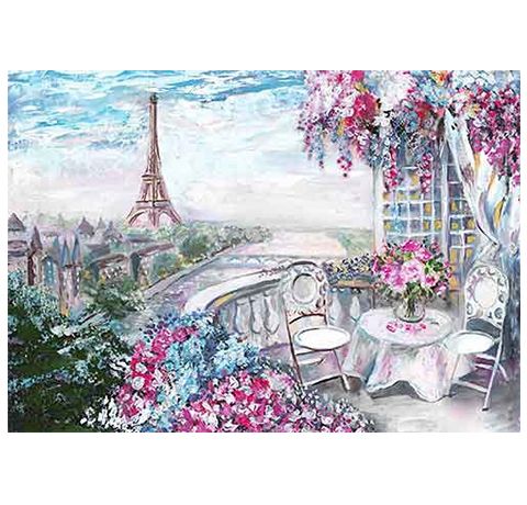 Декупажная карта «Кафе Париж, французская романтика», А4, 55 г/м2, Decards
