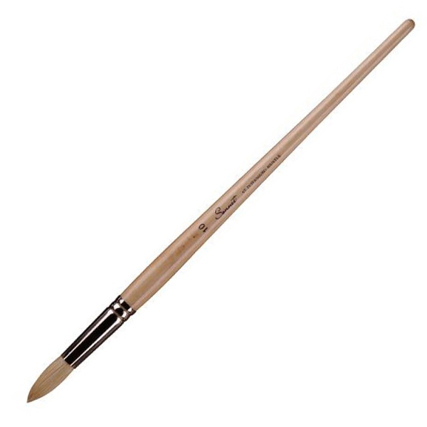 Кисть щетина «Сонет» круглая, длинная ручка, покрытая лаком, №10, диам. 11 мм
