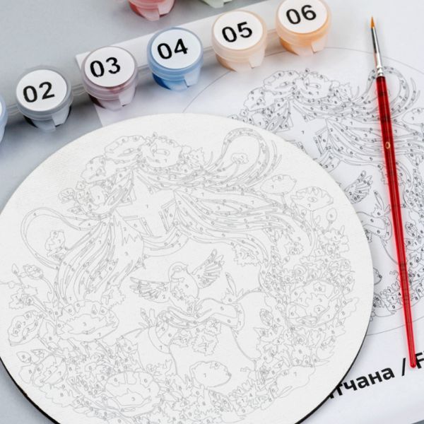 Набор, картина по номерам, "Зацветанная", круглая, Ø15 см, с мольбертом, ROSA START - фото 4