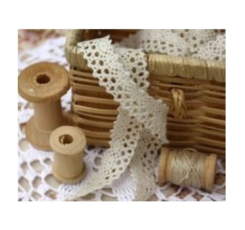 Тесьма кружевная ScrapBerry's, П/Э 1,7 см белая, 2 м/уп.