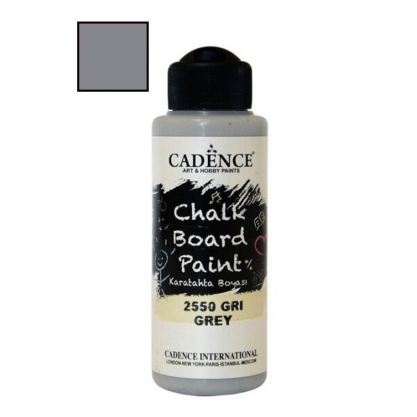 Акриловая краска для меловых досок «Chalkboard Paint» Cadence СЕРАЯ, 120 ml