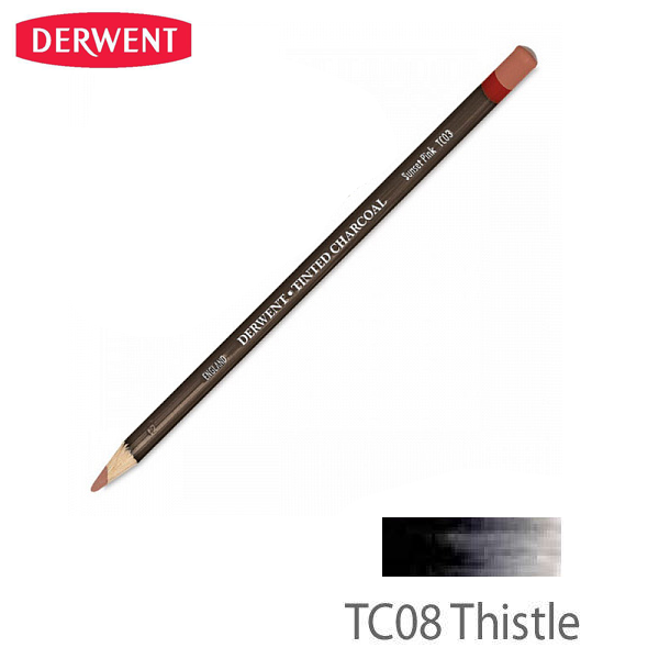 Карандаш угольный Derwent Tinted Charcoal, (TC08) чертополох.