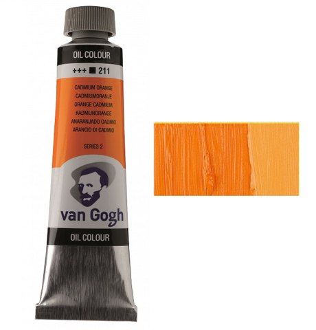 Масляная краска Van Gogh, КАДМИЙ ОРАНЖЕВЫЙ (211), 40 мл. Royal Talens