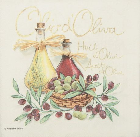 Серветка Оливки, маслини, олія 