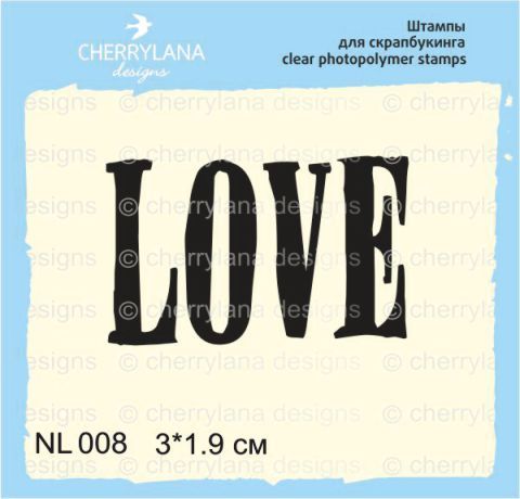 Прозорий штамп для скрапбукінгу «Love» 