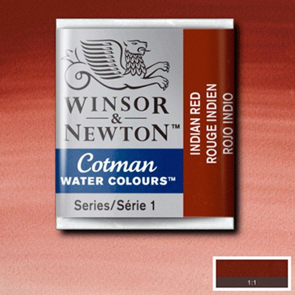 Winsor акварель Cotman Half Pan, № 317 Indian Red (індійський червоний)  - фото 1