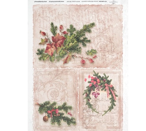 Рисовая бумага «Рождественская композиция» А4