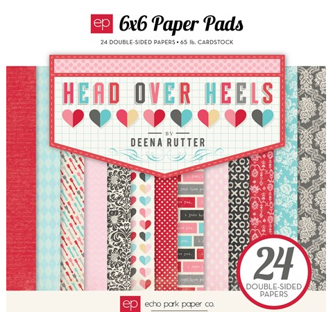 Набор бумаги Echo Park «Head over Heels», 15х15см, 24л.