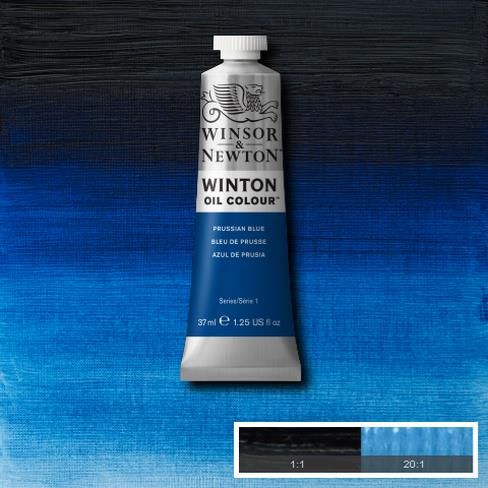 Олійна фарба Winton від Winsor & Newton, 37мл. Колір: PRUSSIAN BLUE 