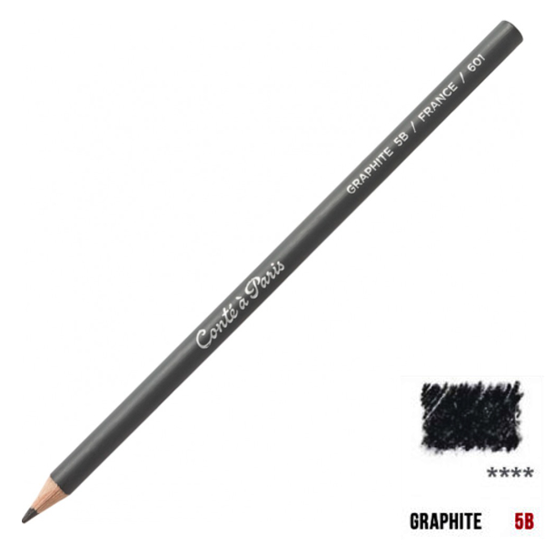 Карандаш для экскизов Black lead pencil, Graphite Conte, 5B