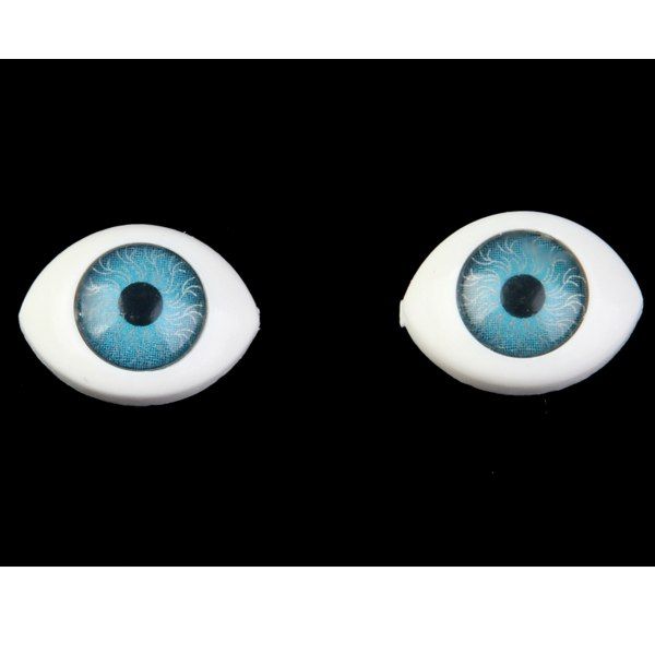 Очі для іграшок, БЛАКИТНІ овальні, 15 мм (2 шт./уп.) 