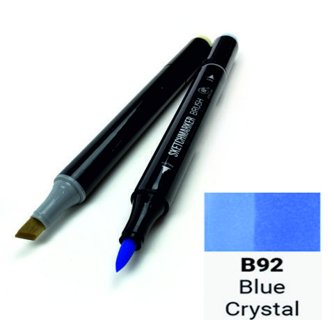 Маркер SKETCHMARKER BRUSH, колір БЛАКИТНИЙ КРИСТАЛ (Blue Crystal) 2 пера: долото та м'яке, SMB-B092 