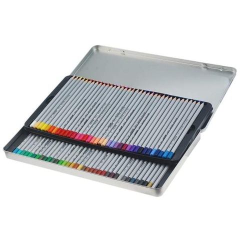 Набір м'яких кольорових олівців Marco, Raffine, 50 кольорів, в мет. пеналі 