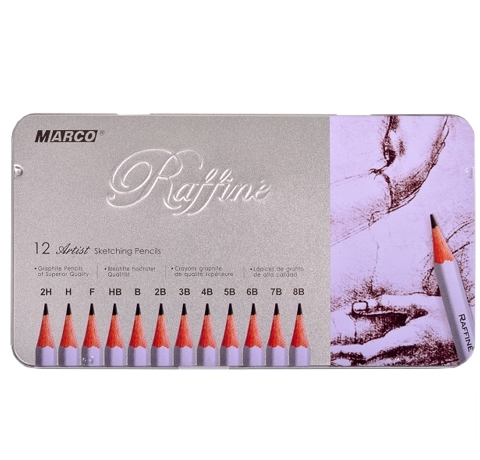 Набір олівців графітних Marco, 8B-2H, 12 шт. 