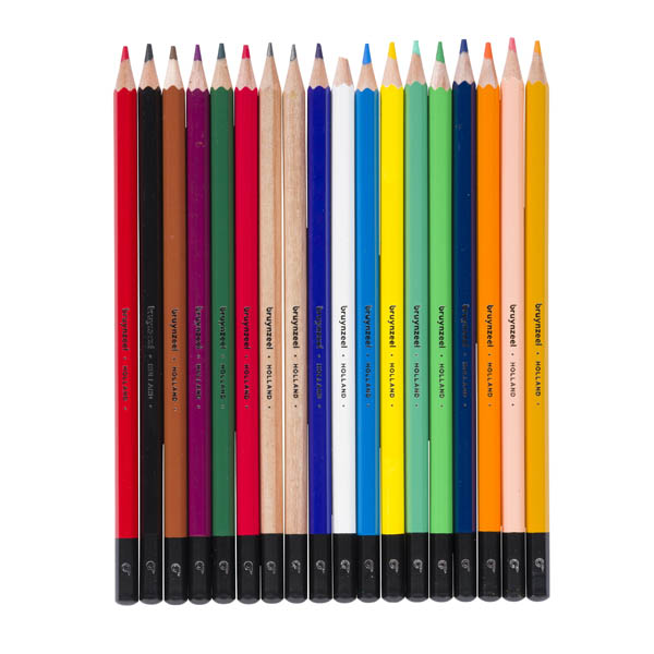 Набор цветных карандашей в трехгранном пенале TEENS Bruynzeel, 16цв. +2 графит - фото 2