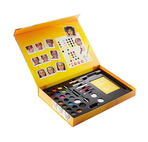 Набір фарб для аквагриму Snazaroo Gift box large, 20 кольорів, 5 олівців, 2 пензлі, 2 спонжі 