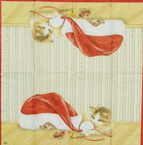 Салфетка Котик и мышка (плат)