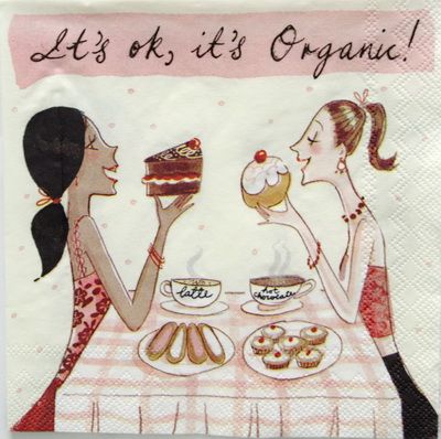 Салфетка Подружки  и пироженное