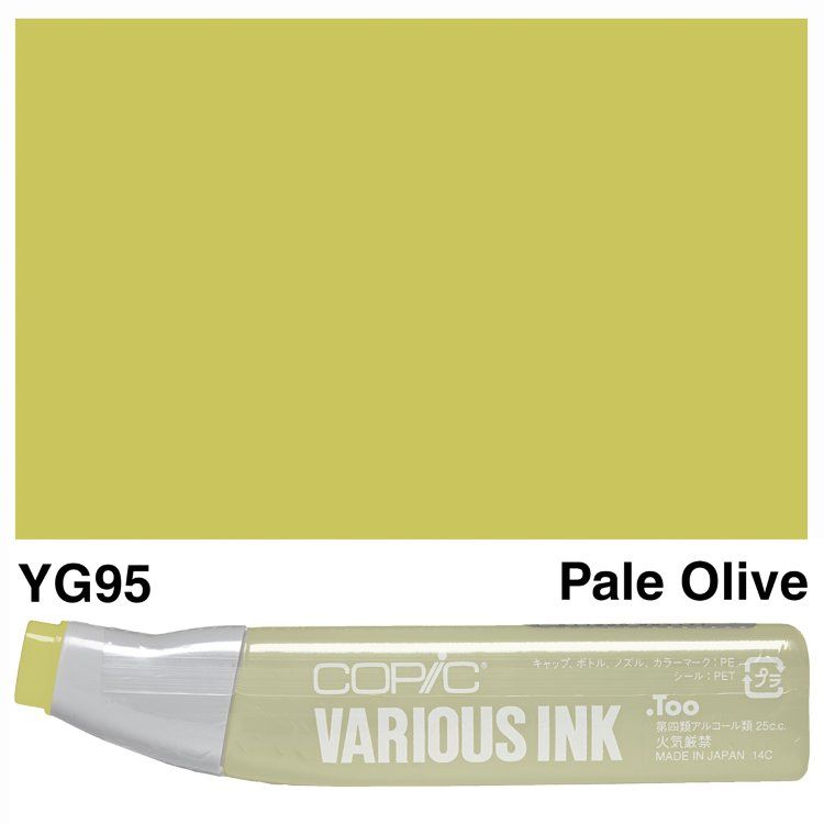 Чорнило для маркерів Copic Various Ink, #YG-95 Pale olive (Пастельно-оливковий) 