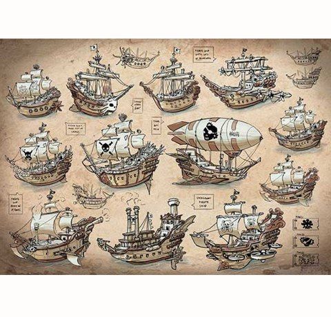 Декупажная карта «Пиратские корабли», А4, 55 г/м2, Decards