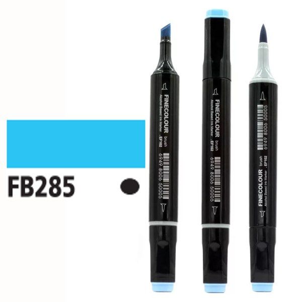 Маркер спиртовий Finecolour Brush 285 флуоресцентний синій FB285 