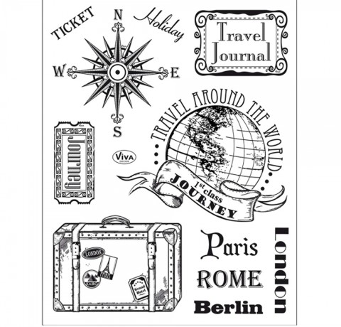 Силиконовые штампы Viva «Париж-Рим-Берлин» 14x18 см