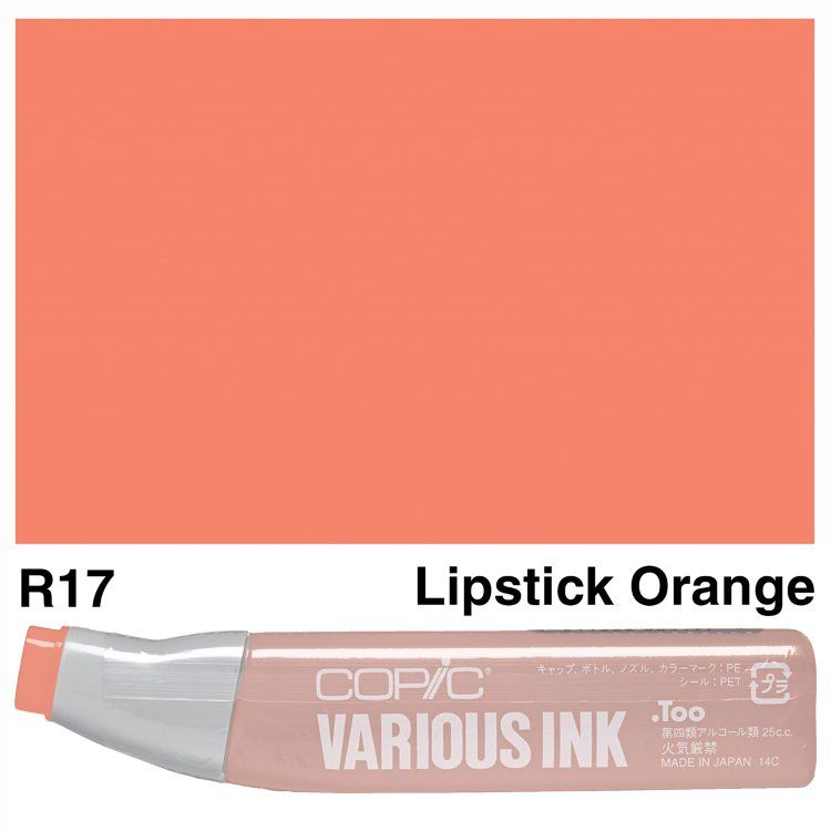 Чернила для маркеров Copic Various Ink, #R-17 Lipstick orange (Помаранчевий натуральний)