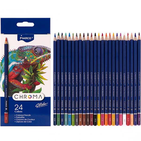Кольорові олівці Marco Chroma, 24 кольори (8010-24СВ) 